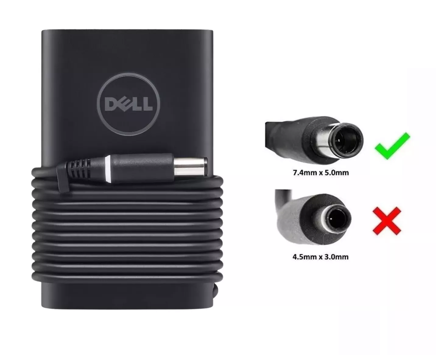 DELL 19.5V 3.34A 74*50 65W PIN